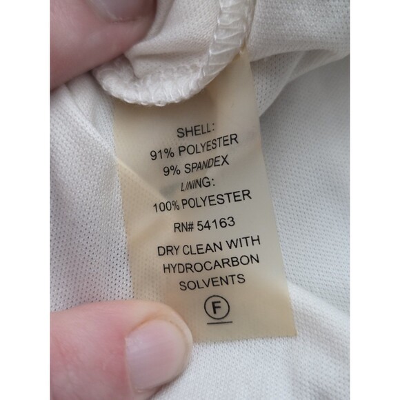 Calvin Klein Women's White Sleeveless Colorblock Side Panel Dress Size 4 - Picture 7 of 8